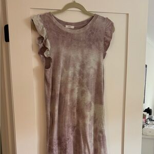 Elegant Tie-Dye Maxi Dress maternity